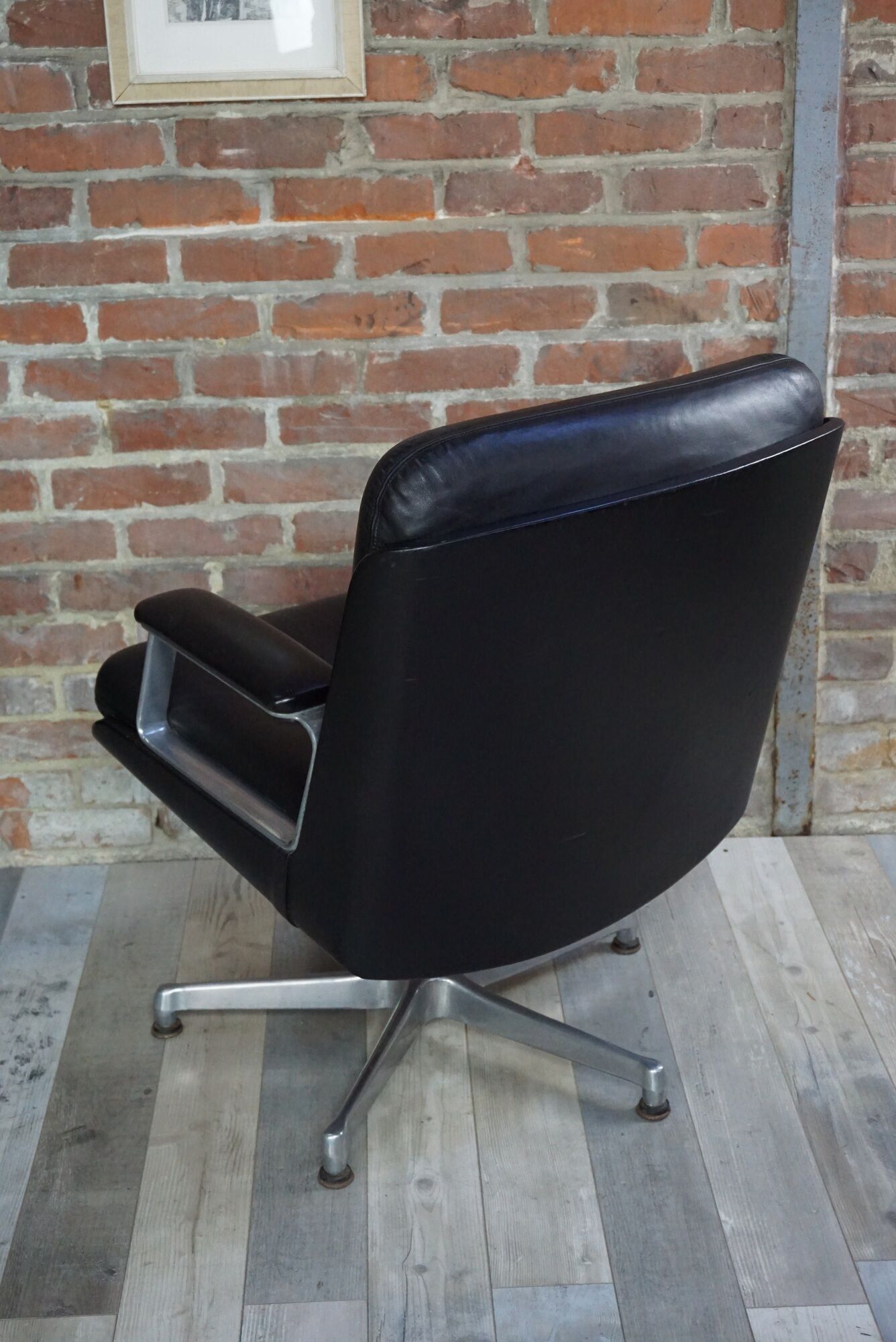 Fauteuil de bureau en cuir " Vaghi "design italien
