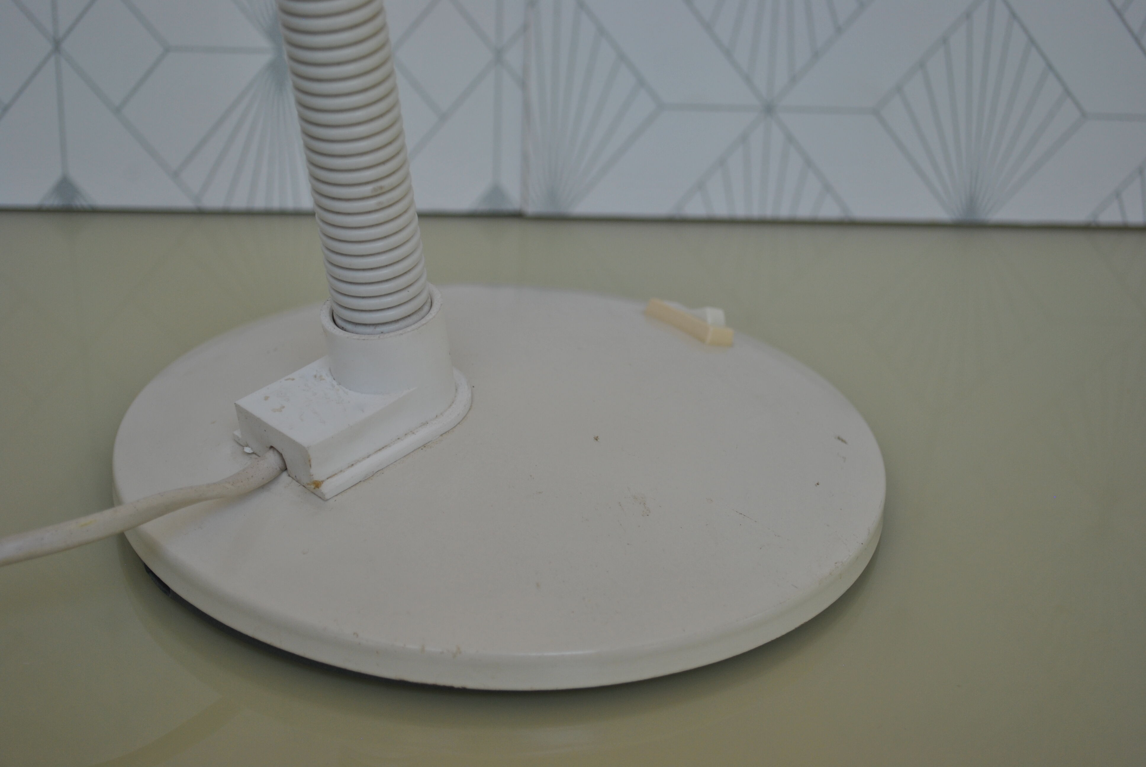 Vintage white Aluminor lamp