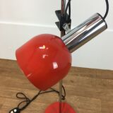 Floor lamp space age 2 spots red and chrome 1970