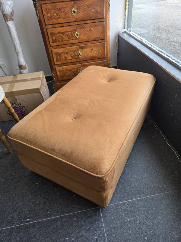 Banquette/ottomane - ''jacques leleu collection'' velours caramel