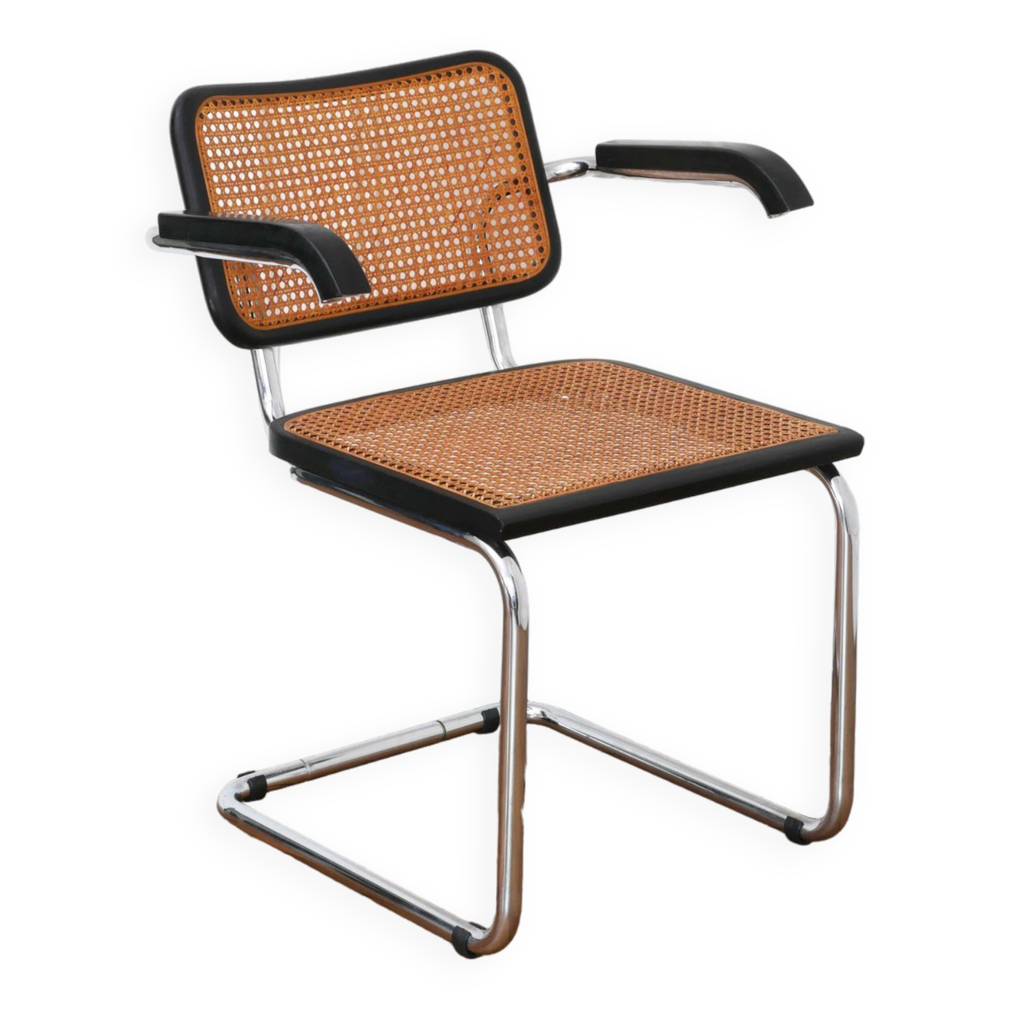 Fauteuil Cesca B64 Breuer Made in Italy - Cannage de l'assise refait
