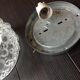 Round ceiling lamp in bubbled glass / vintage 60s-70s