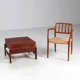 Illum Wikkelso side table in teak Hjorring Mobel Denmark 1960