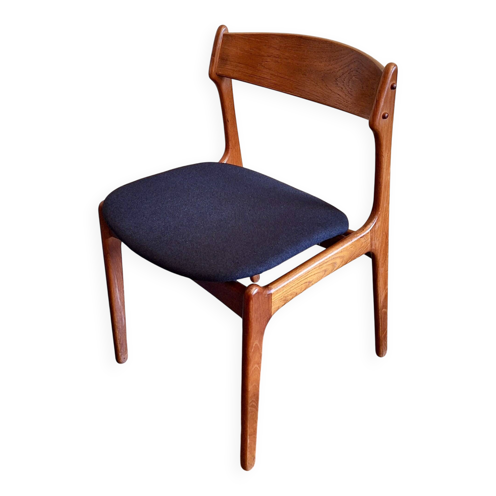 Chaise en teck Erik Buch, Danemark, années 1960