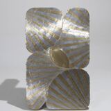 Table basse en zinc et laiton, 1990s