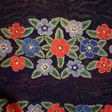 Old American Carpet Hooked handmade 103cm x 166cm 1920s, 1C677