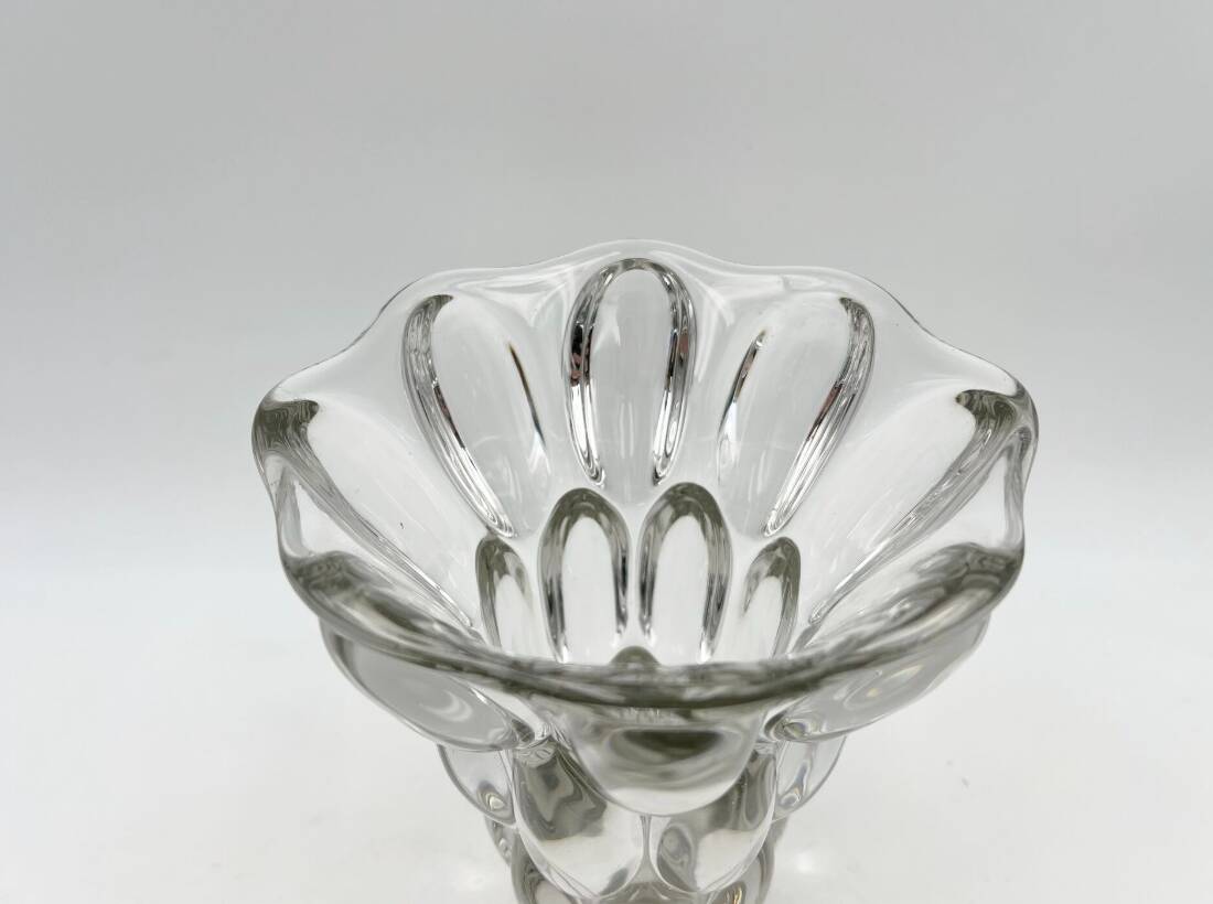 Large “bubbles” vase in Vannes Le Chatel crystal (1960s)