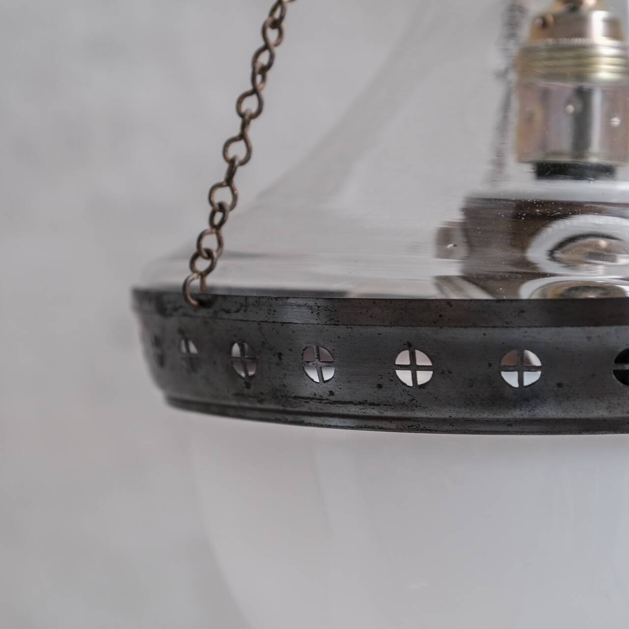 Two Tone Large Antique Pendant Light