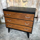 Black wood chest of drawers + 3 vintage black drawers #a143