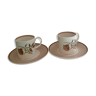 2 Vintage 1960 Susie Cooper Fine Porcelain Coffee Cups Talisman c1139