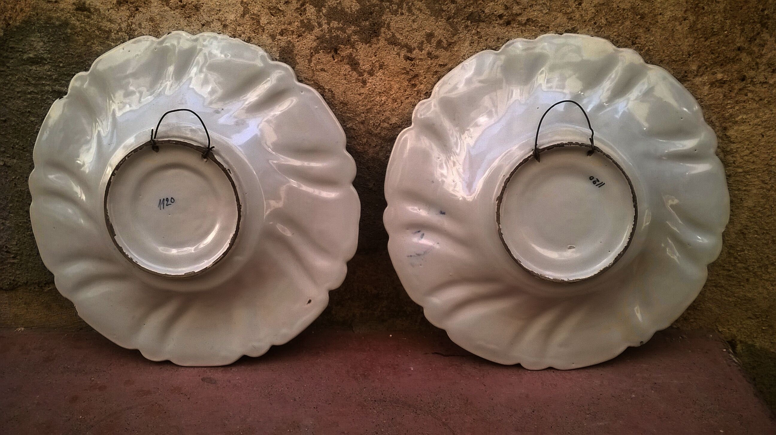 Pair of old Delf wall plates