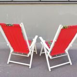 Pair of foldable garden chairs