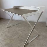 Bureau contemporain design italien  Andrea Lucatello pour Cattelan Italia modèle Qwerty bois et cuir