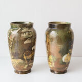Pair of vases Theodore Lefront late 19th