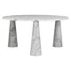 Round dining table Eros in Carrara marble by Angelo Mangiarotti for Skipper Italy 1970s