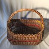 Old Deco Basket in Braided Wicker - Anse Vintage