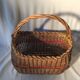 Old Deco Basket in Braided Wicker - Anse Vintage