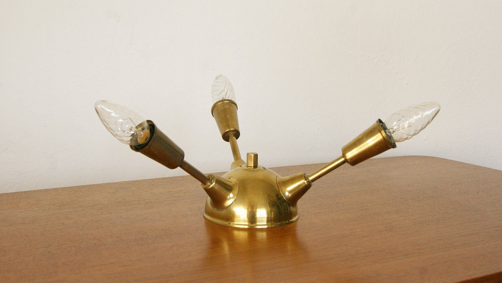 Lampe Spoutnik en laiton italien