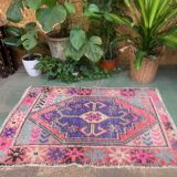 Vintage turkish oushak rug 115x83 cm carpet