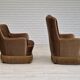 1970s, Danish set of two velour chairs, original condition