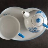 Teapot and cup on tray