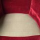 Paire de fauteuils bergère style Louis XV en velours rouge