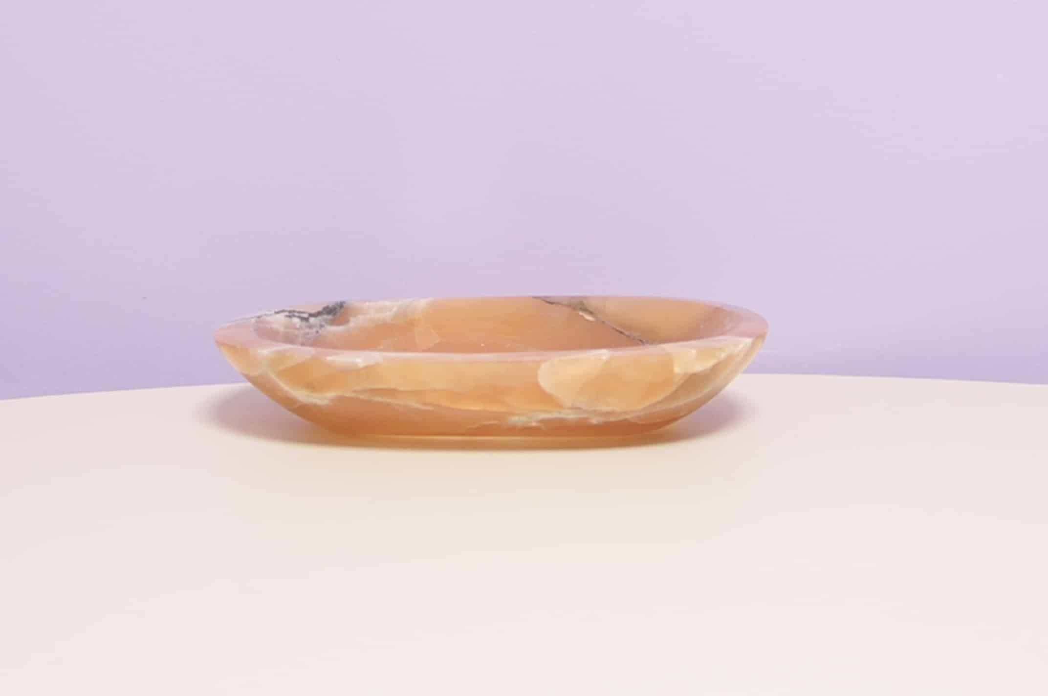 Vide poche, bol en marbre rose