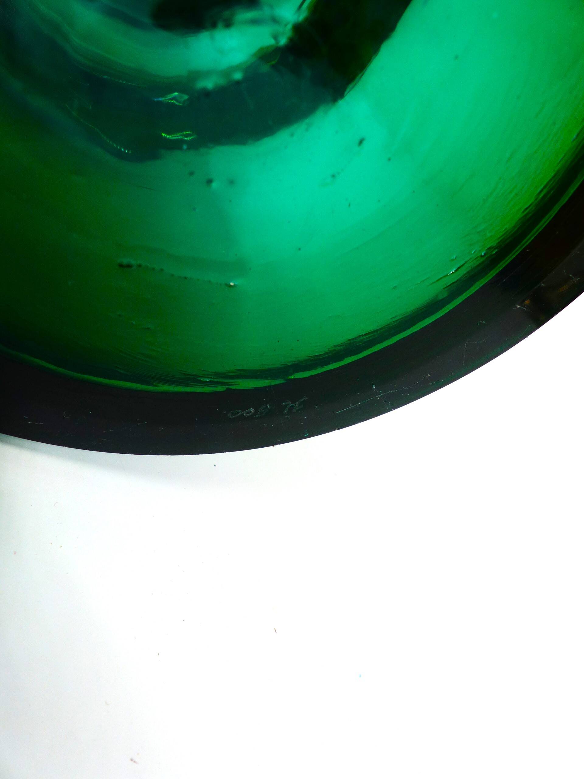 Lampe en verre soufflé vert par Severin Brørby – Hadeland Glassverk 1967
