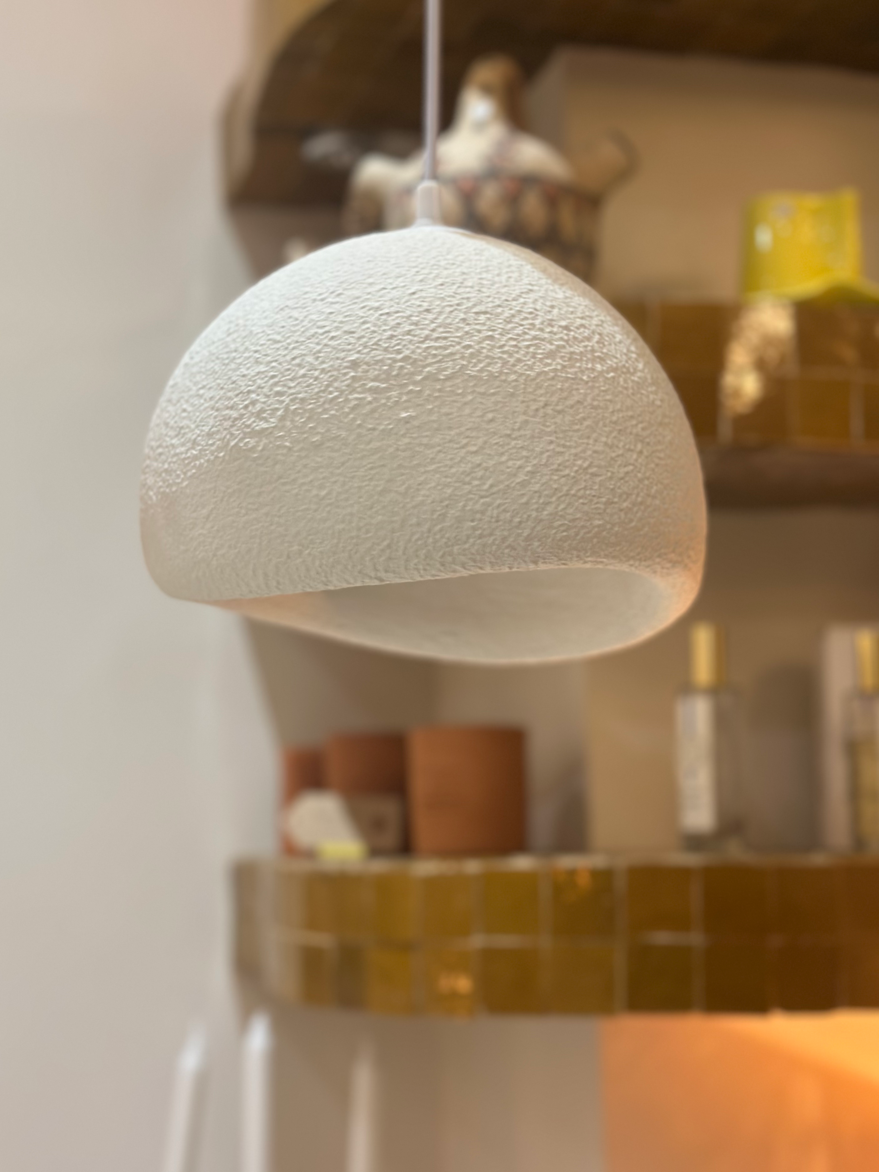 Minimalist cloud suspension design white - D30 cm