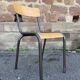 Lot de 6 chaises industrielles école vintage collectivités mullca delagrave tube & bois