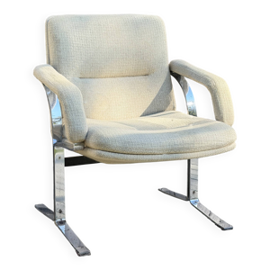 Fauteuil moderniste en - acier