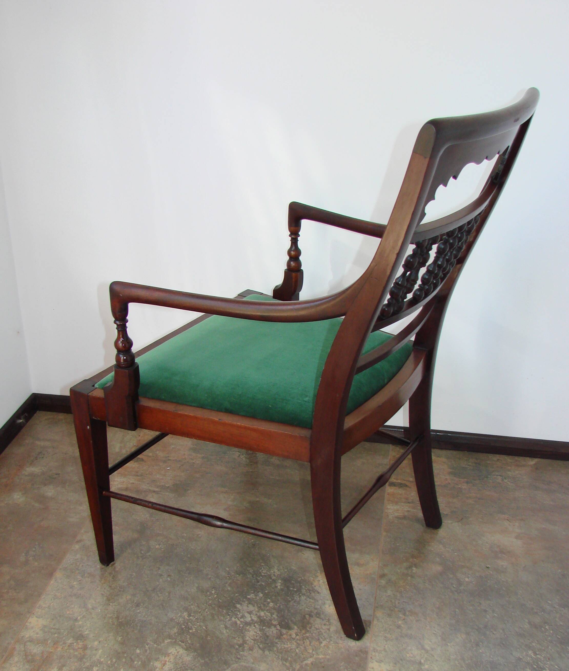A mahogany armchair from the turn of the 19th and 20th centuries