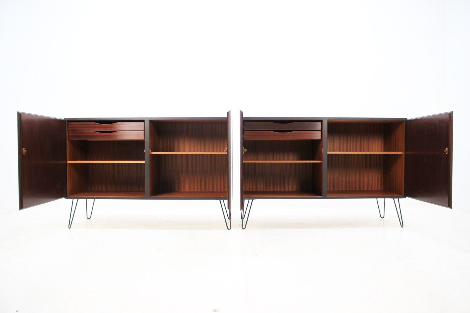 Pair of credenzas Scandinavian 60s mahogany and Rosewood