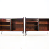 Pair of credenzas Scandinavian 60s mahogany and Rosewood