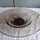 Grande coupe/plat /centre de table verre fumé art-deco