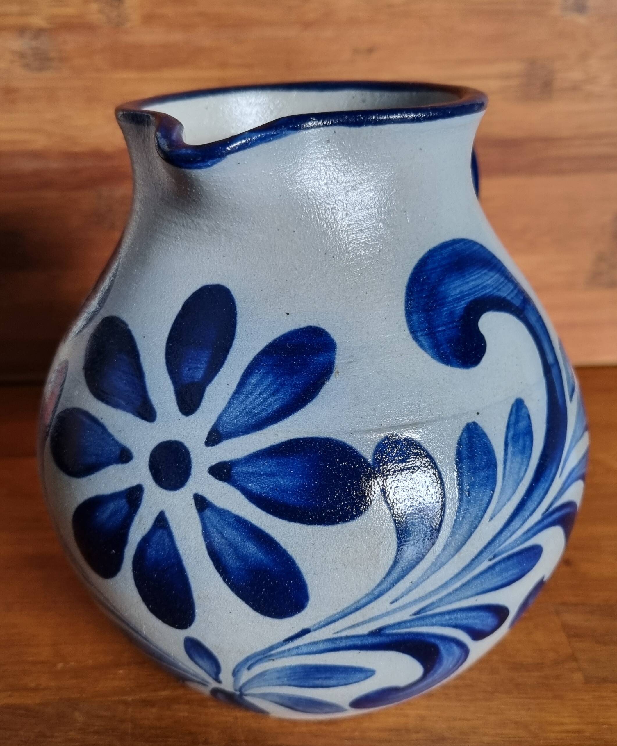 Salt-glazed stoneware jug Alsace / Germany 1.5 L handmade