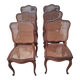 Wooden chairs with caning in Louis XV style
