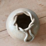 Small ceramic pottery vase handmade vintage rustic