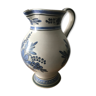 Quimper Keraluc Earthenware Pitcher Vase