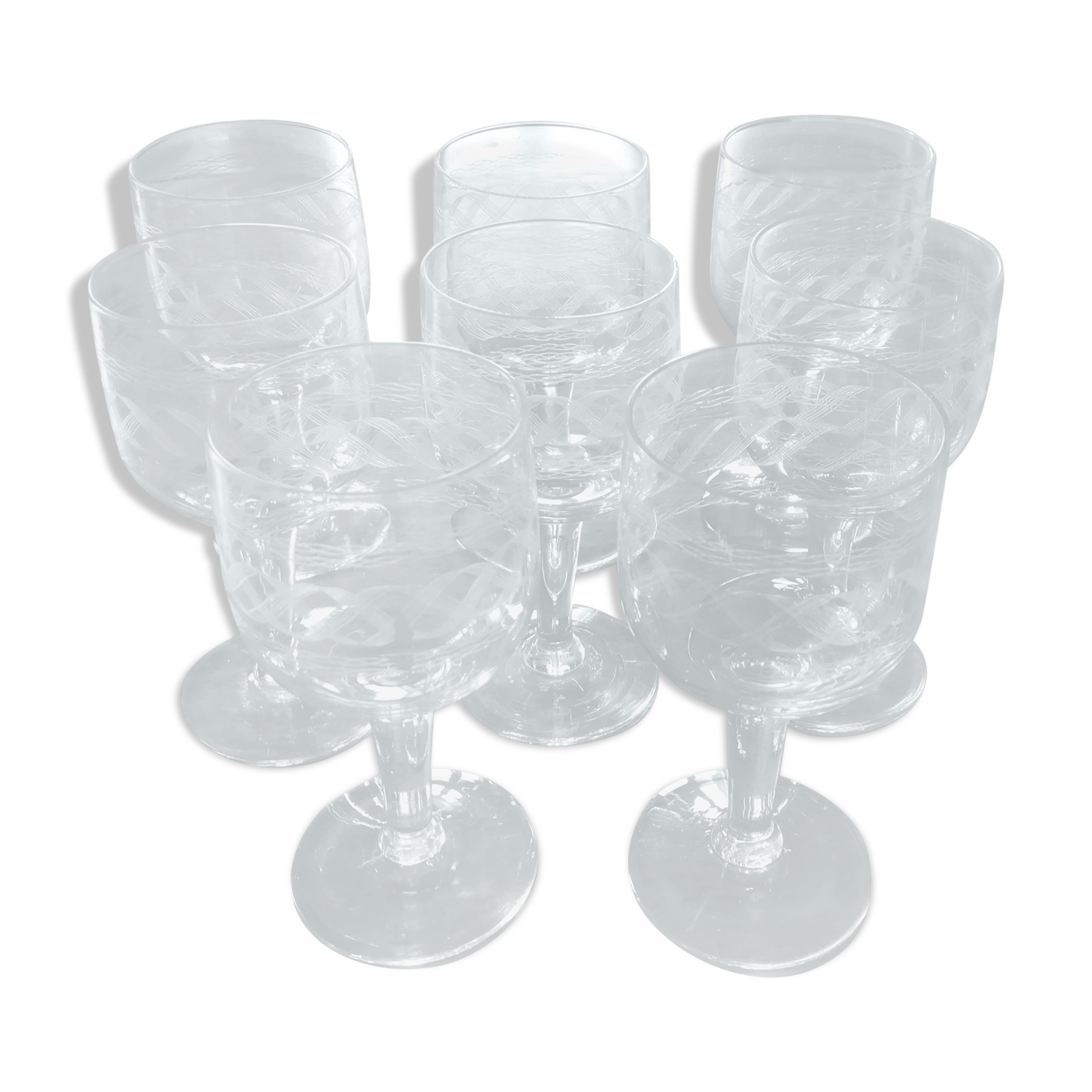 8 antique glasses 1930