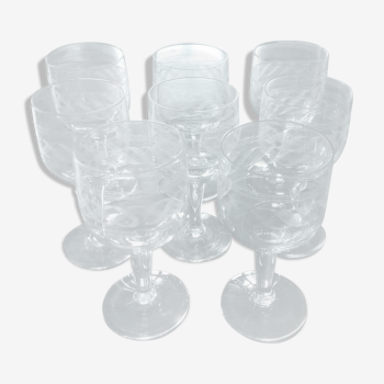 8 antique glasses 1930