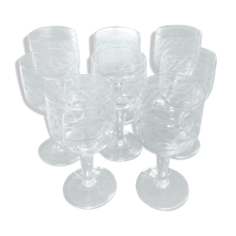 8 antique glasses 1930