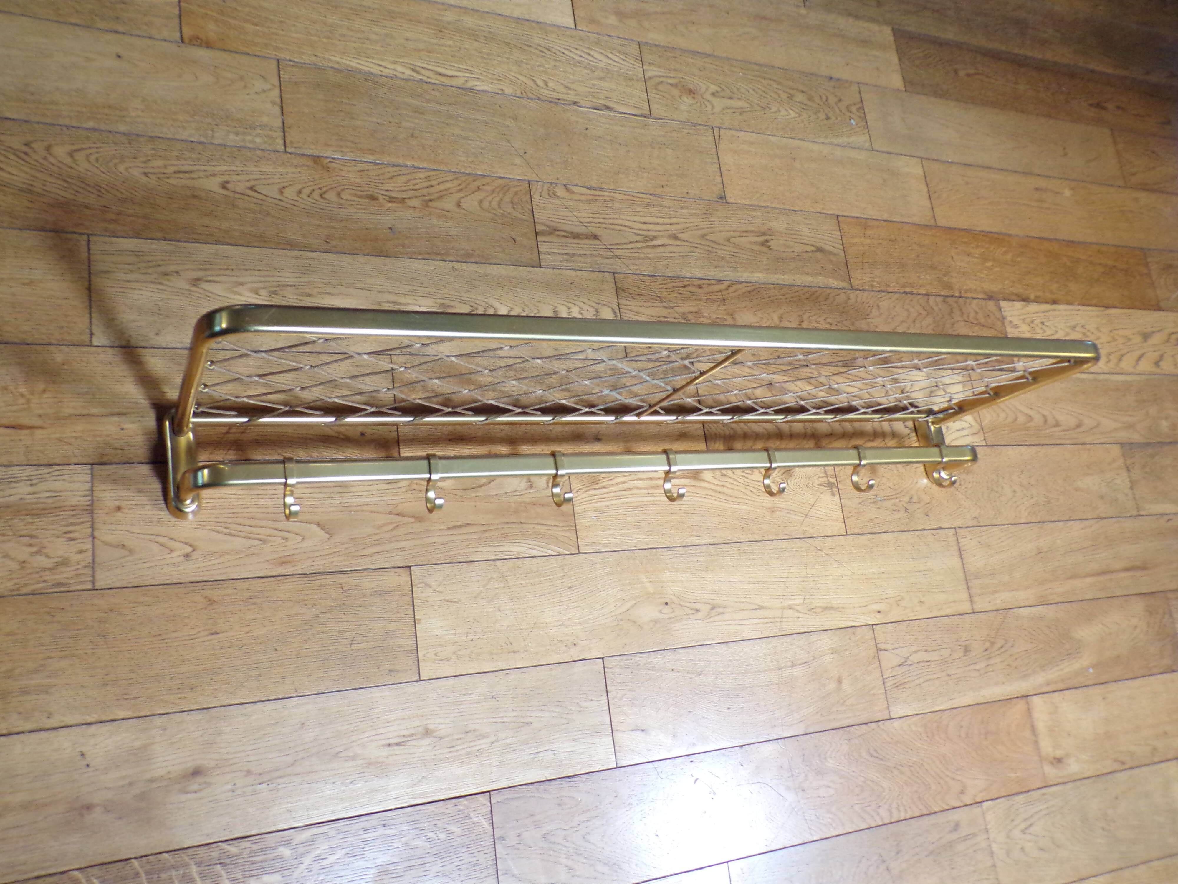 Train luggage rack style coat rack 103cm
