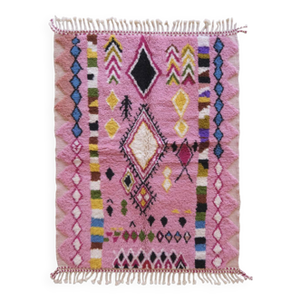 Pink Berber Rug - 206 x 160 cm