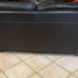 Chocolate leather sofa