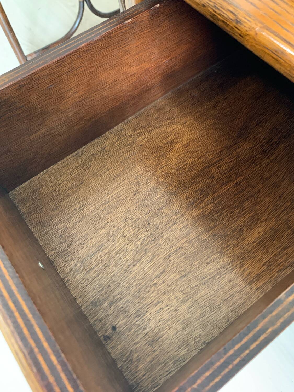 Vintage bamboo and wood rattan desk