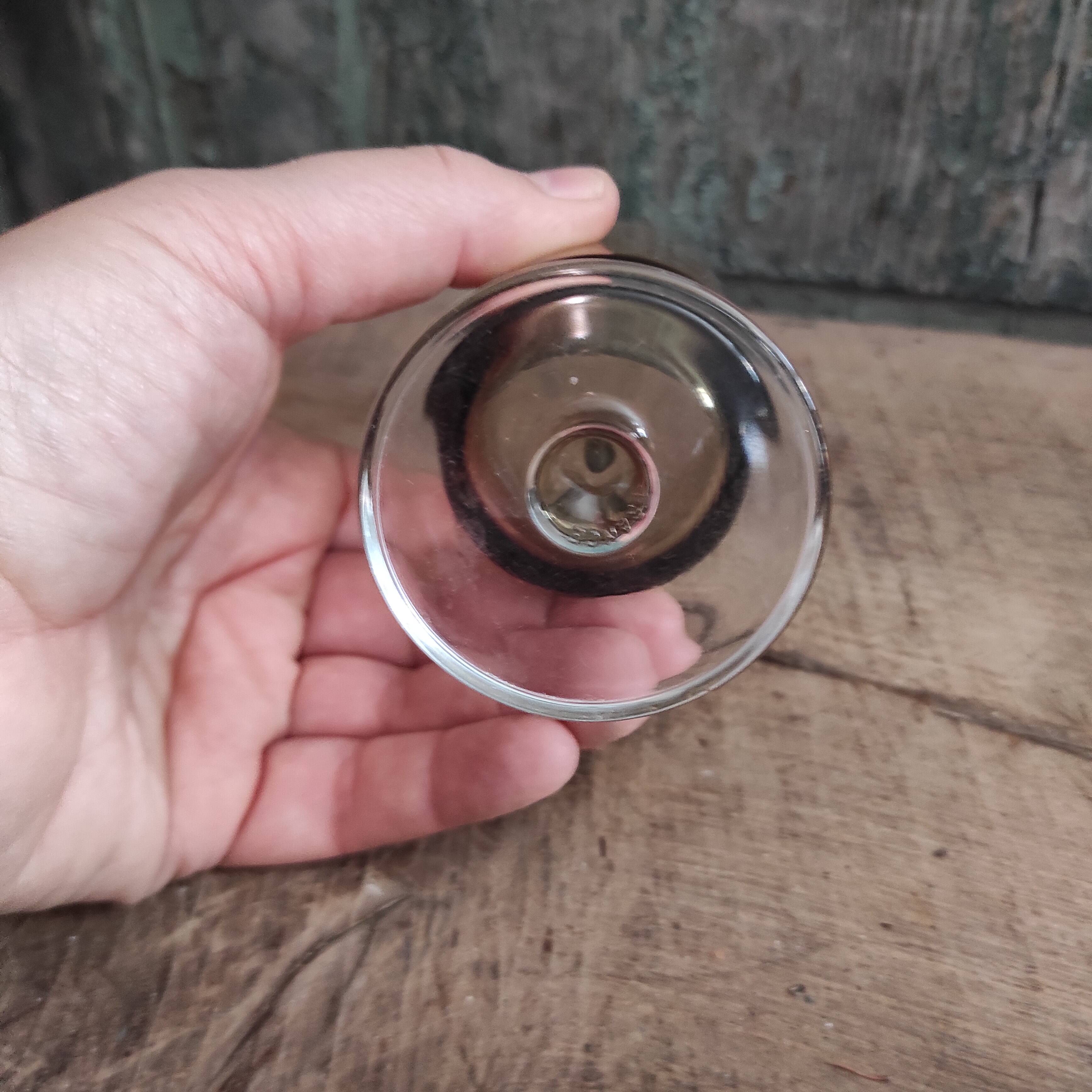 Vintage French water glass from Luminarc, in smoked grey