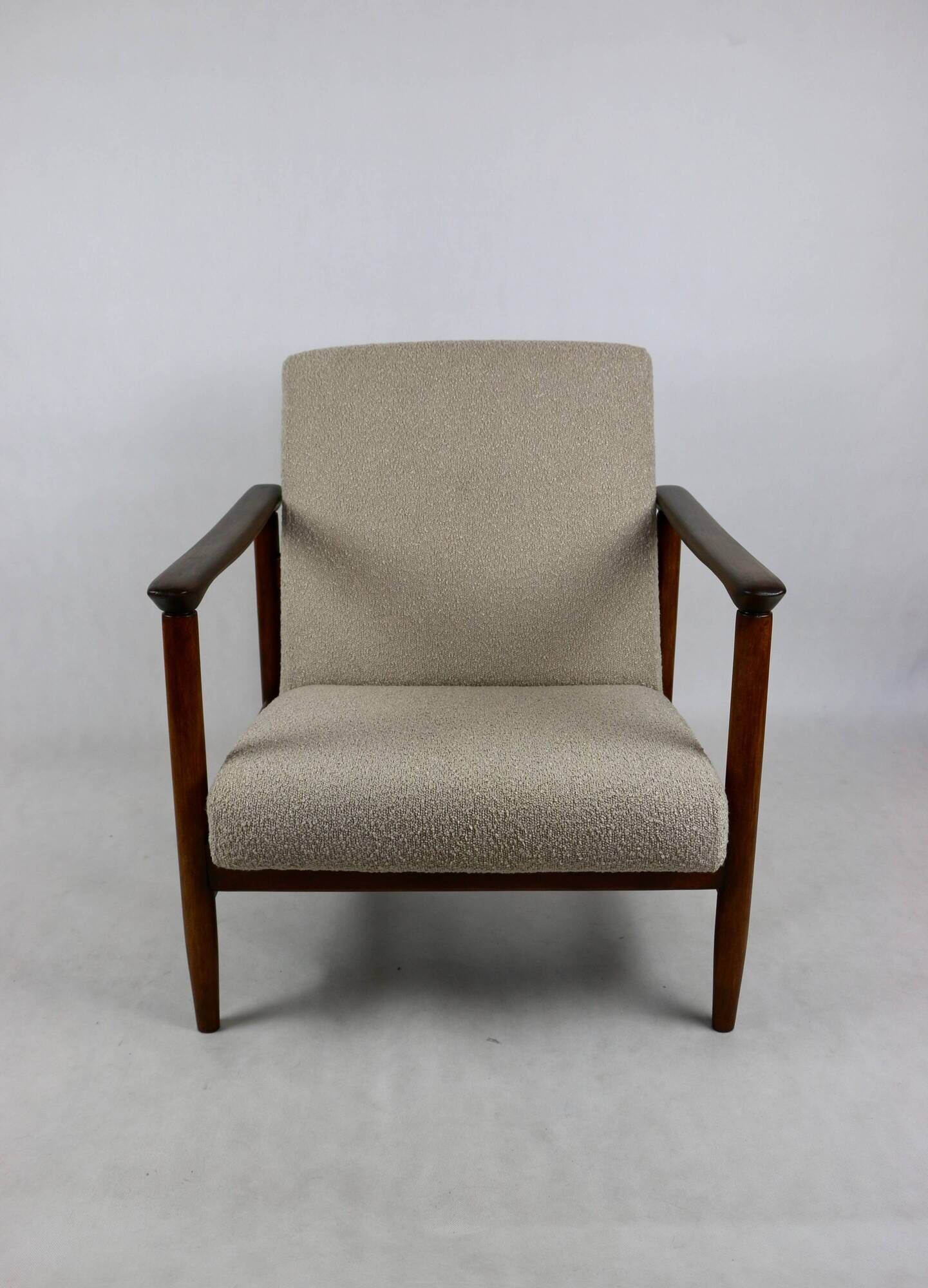 GFM-142 Chair in Beige Bouclé attributed to Edmund Homa, 1970s