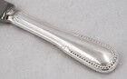 Ercuis Perles 24 knives, 12 table knives + 12 cheese knives in silver-plated metal, nearly new.