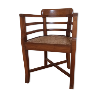 Fauteuil teck style colonial indien circassiens 1940